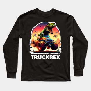 T-Rex Truck, Monster Truck Long Sleeve T-Shirt